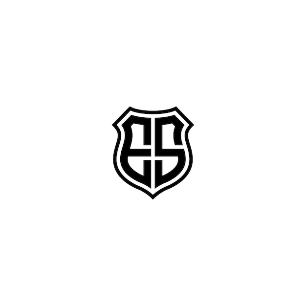 Plik wektorowy es monogram logo projekt litera tekst nazwa symbol monochromatyczny logotyp alfabet znak proste logo