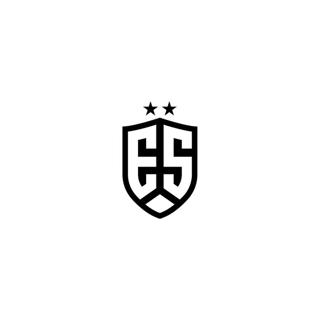 ES monogram logo projekt litera tekst nazwa symbol monochromatyczny logotyp alfabet znak proste logo