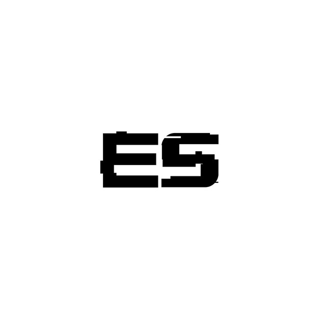 ES monogram logo projekt litera tekst nazwa symbol monochromatyczny logotyp alfabet znak proste logo