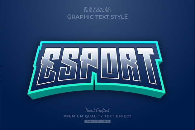 Esport Gradient Edytowalny efekt tekstu w stylu Premium