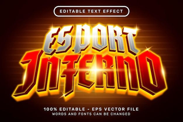 Esport Inverno Jasny Kolor Efekt Tekstowy 3d I Edytowalny Efekt Tekstowy