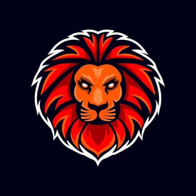 Esport Lion Head Logo Gra Drużynowa