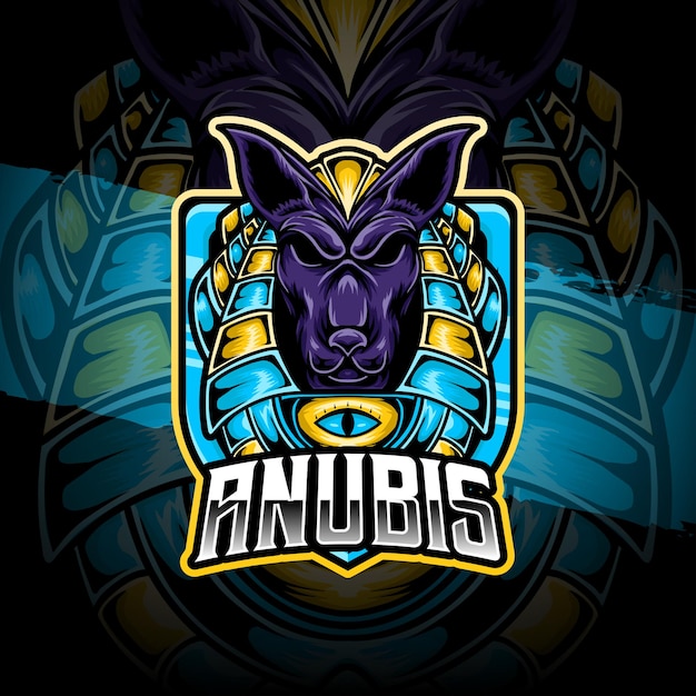 Esport Logo Ilustracja Postać Anubis