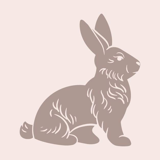 Plik wektorowy ester bunny rabbit prosta ilustracja wektorowa w stylu płaski pastelowy kolor