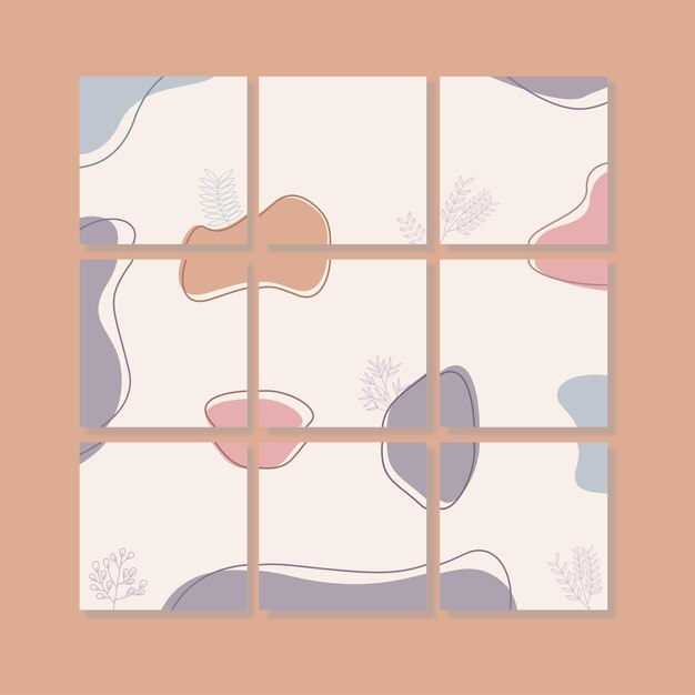 estetyczny szablon postu na instagramie puzzli