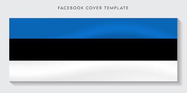 Estonia Flaga Kraju Okładka Na Facebooku W Tle