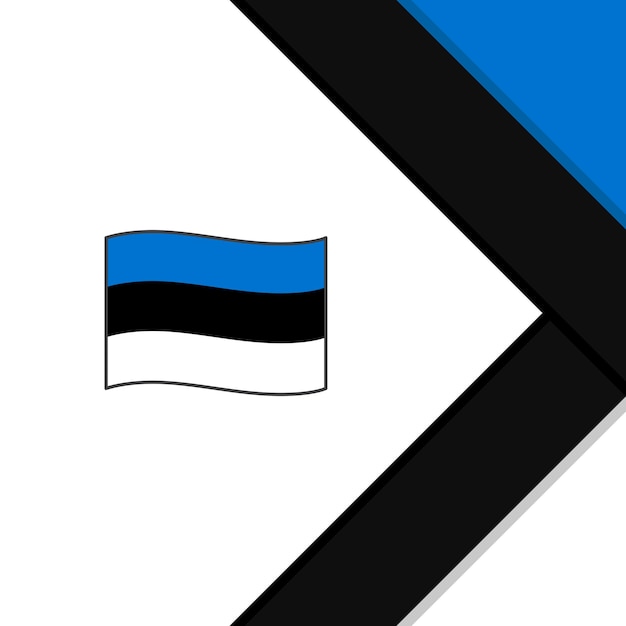 Estonii Flaga Abstrakcyjne Tło Szablon Projektu Estonii Dzień Niepodległości Baner Social Media Post Estonia Szablon