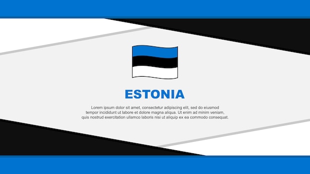 Estonii Flaga Abstrakcyjne Tło Szablon Projektu Estonii Dzień Niepodległości Transparent Ilustracja Kreskówka Wektor Estonii Wektor