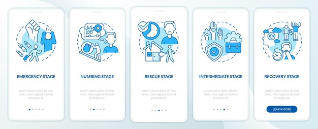 Etapy Niebieskiego Ekranu Startowej Aplikacji Mobilnej Ptsd
