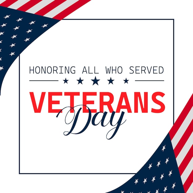 eterans Day Background Design Honoring all who served Vector Illustration Banner Poster