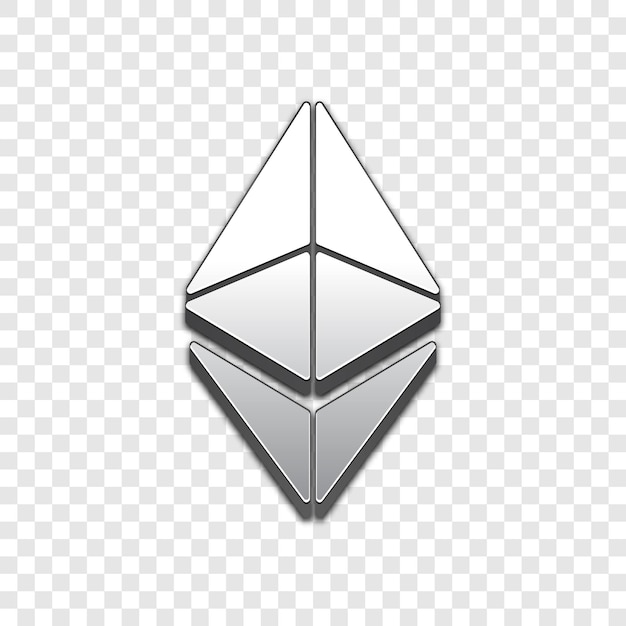 Ethereum moneta modny styl wektor ikona 3d