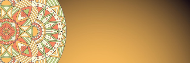 Plik wektorowy etniczne proste kolorowe tło z mandalą