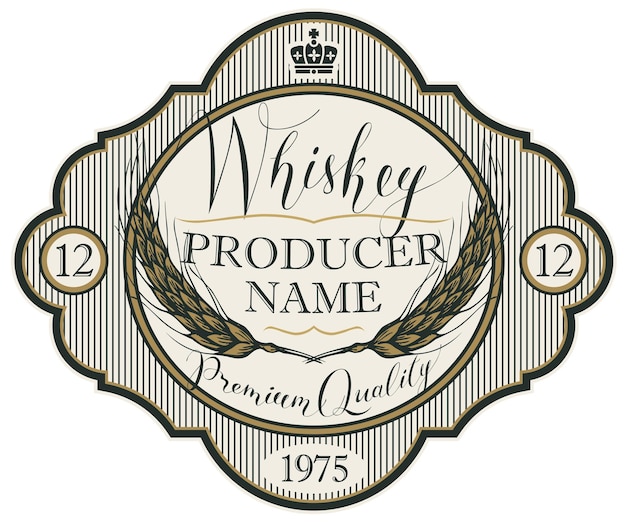 Plik wektorowy etykieta dla whisky