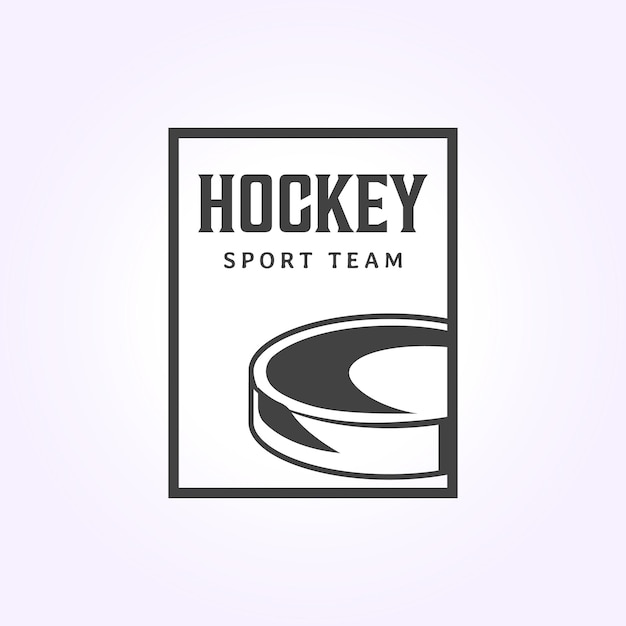 Plik wektorowy etykieta logo hokeja prosty wzór szablon wektorowy ilustracja ikony hokeja