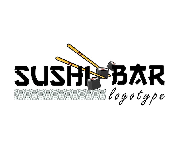 Etykiety Kuchni Azjatyckiej Logotyp Sushi Japońskie Logo