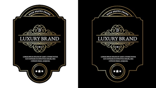 Plik wektorowy etykiety whisky z typografią logo do piwa whisky alkohol napoje butelki opakowania grawerowanie