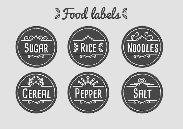 Plik wektorowy etykiety żywności