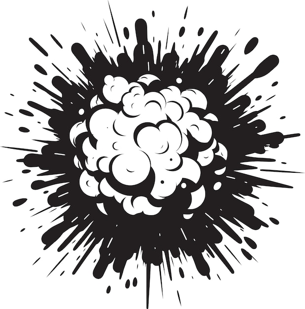 Plik wektorowy explo blast dynamic black emblem kaboom dynamics cartoon wektorowy wybuch