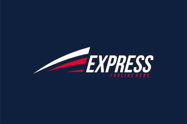 Express Logo Wektor Ikona Na Białym Tle