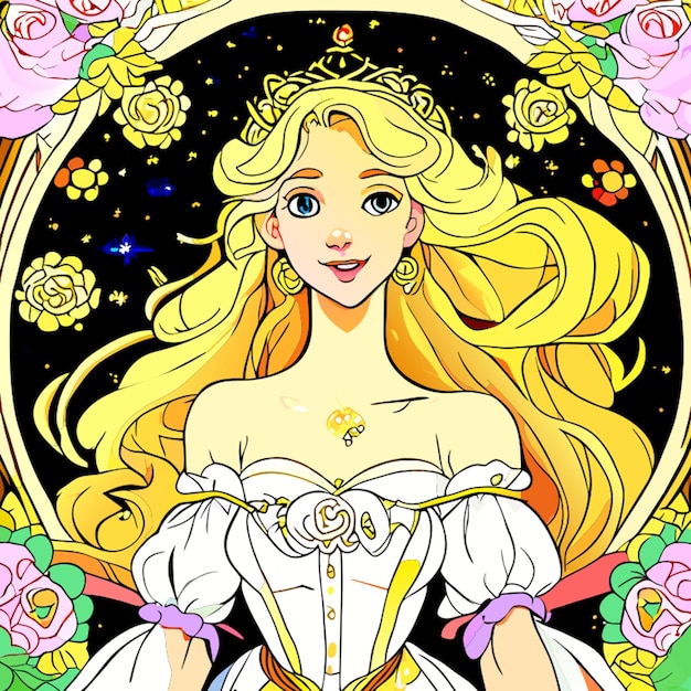 Plik wektorowy exquisite princess white background highest quality vector illustration