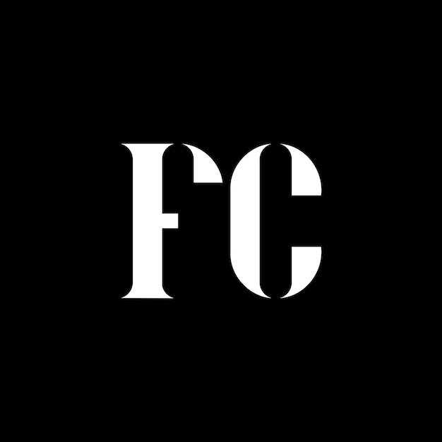 F C - logo, inicjał F C - monogram, logo F C - kolor biały, logo F F C - design F F F Cx9