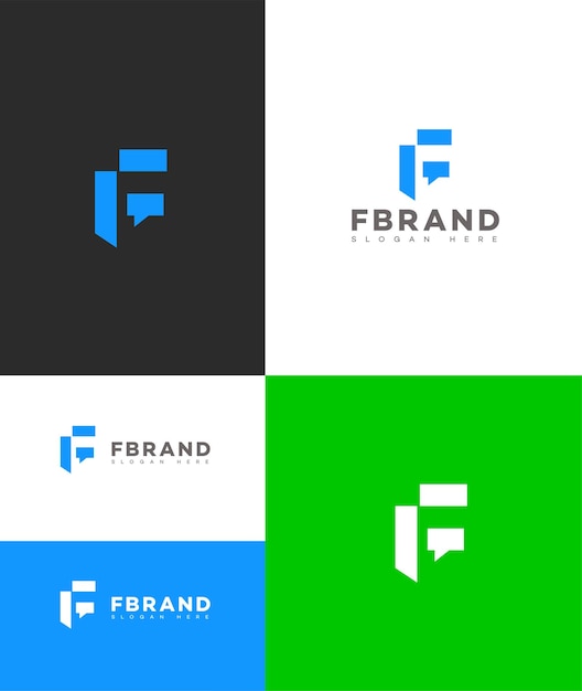 F Lektura Logo Ikona tożsamość marki F Szablon symbolu znaku litery