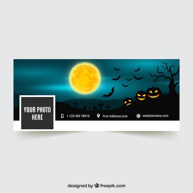 Facebook Obejmuje Halloween Krajobraz Dynie