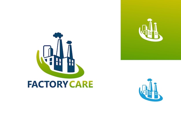 Factory Care Logo szablon wektor projektu, godło, koncepcja projektu, kreatywny symbol, ikona