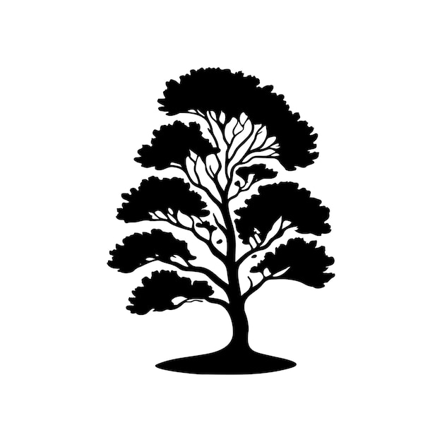 Plik wektorowy fagus sylvatica ikona ręcznie narysowana czarna barwa drzewo logo element wektorowy i symbol