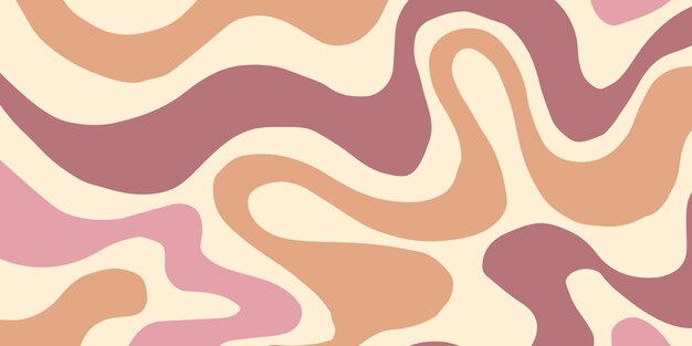 Fajny modny Groovy wzór abstrakcyjny geometryczny Funky tło Retro Vintage Y2K TexTure Vector Design