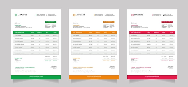 Faktura Kreatywny Nowoczesny Projekt Szablonu Wektora Korporacyjnego Z 3 Wariantami Kolorystycznymi