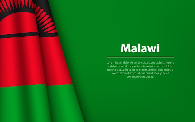 Fala Flagi Malawi Z Tłem Copyspace