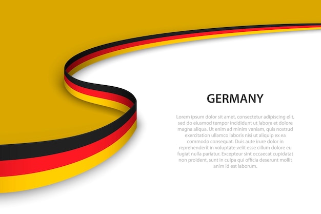 Fala Flagi Niemiec Z Tłem Copyspace