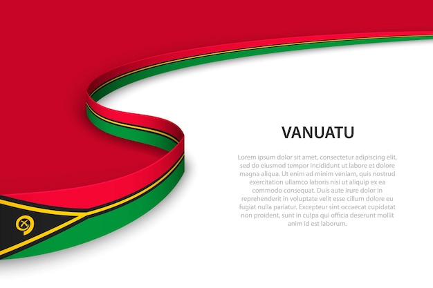 Fala Flagi Vanuatu Z Tłem Copyspace