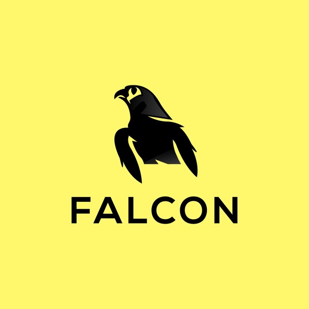 Falcon Płaski Minimalistyczny Projekt Logo