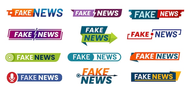 Fałszywe Ikony Wiadomości I Tła Dla Mediów Społecznościowych