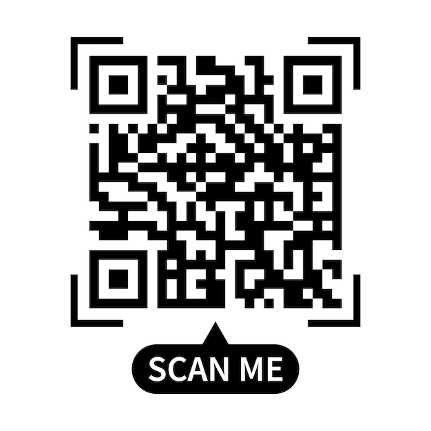 Fałszywy kod QR skanuj mnie ilustrację wektorową