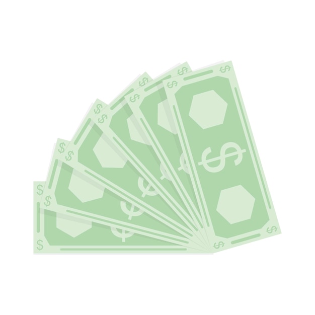 Plik wektorowy fan pieniędzy banknotów dolar waluta finanse ikona przelewu