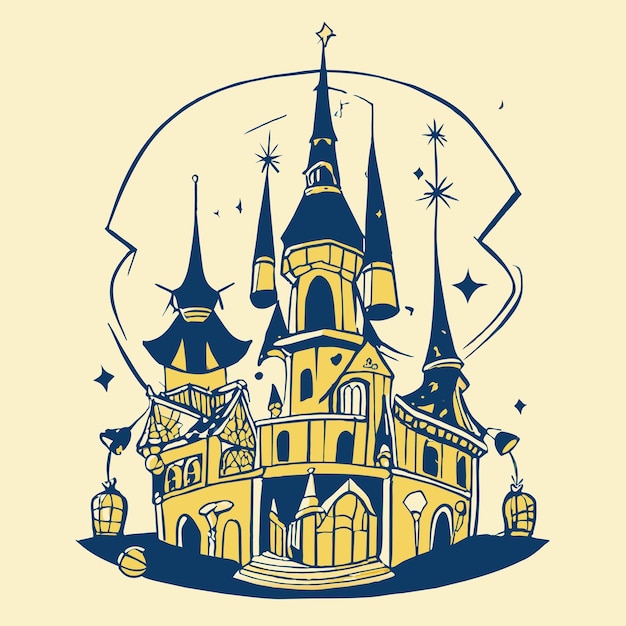 Plik wektorowy fantasy candy castle