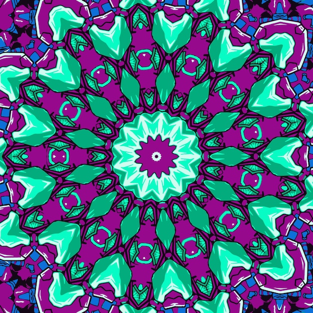 Fantasy kwiat Mandala ilustracja tła