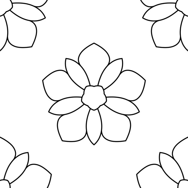 Plik wektorowy fantasy wzór z ozdobnych mandali. streszczenie okrągły kwiat doodle tło.