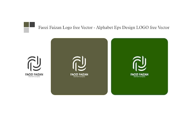 Plik wektorowy faozi faizan logo darmowe wektor alfabet eps design logo darmowe wektory