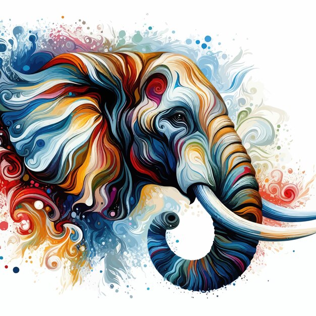 Plik wektorowy farba na słonia