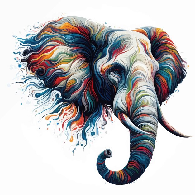 Plik wektorowy farba w kształcie słonia