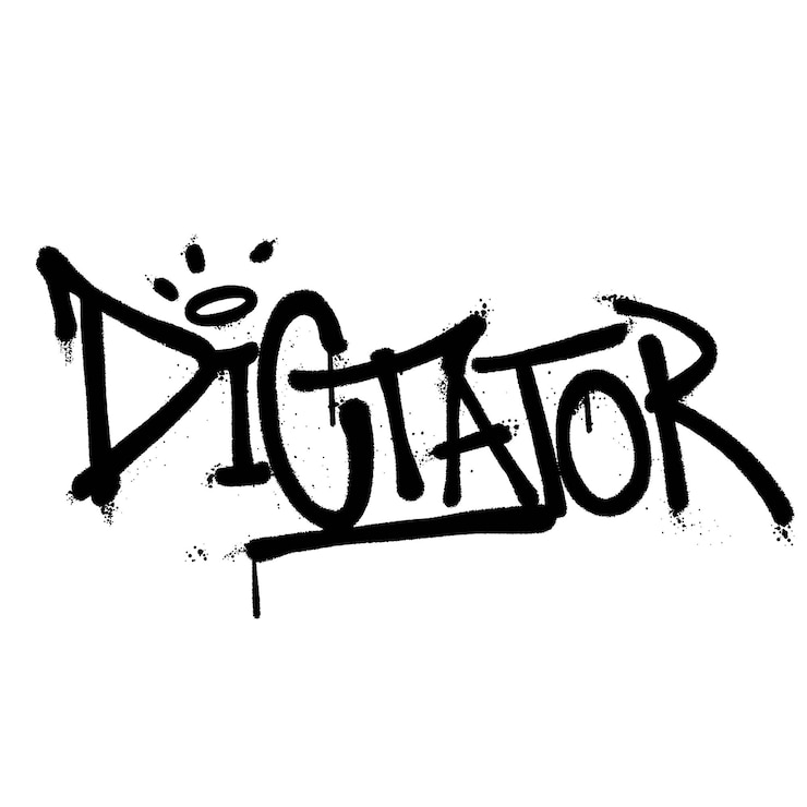 Wektor farba w sprayu graffiti słowo dyktator na białym tle wektor