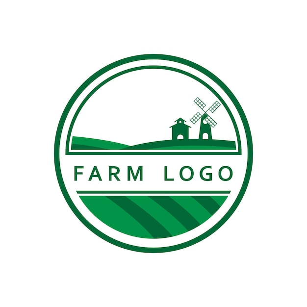 Plik wektorowy farma logo rolnictwo wektor logo z hasłem szablonu