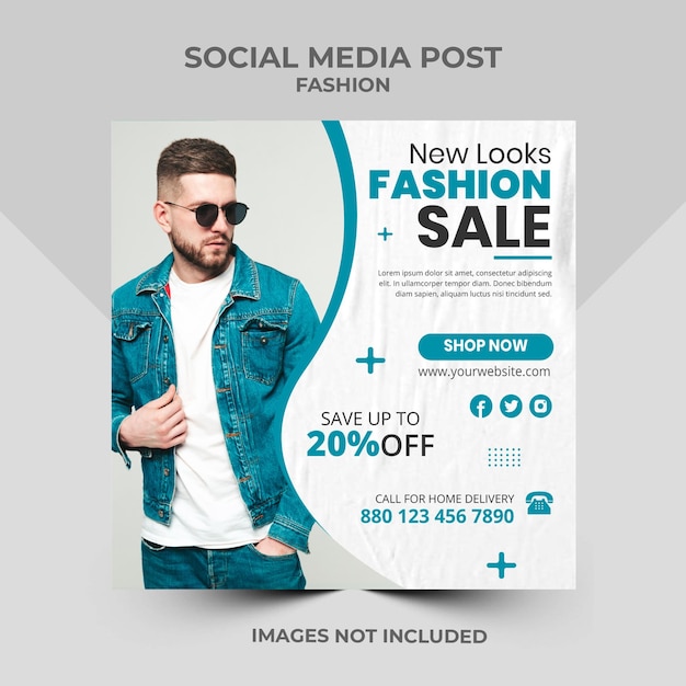 Fashion Social Media Banner Post Template Reklamy Na Instagramie