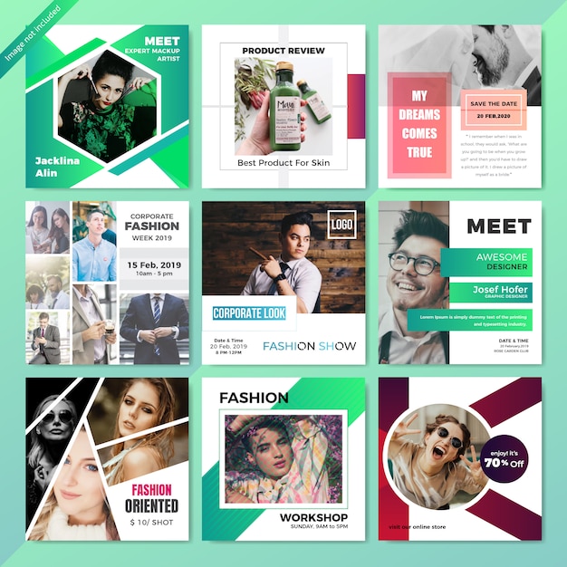 Plik wektorowy fashion web social media post template