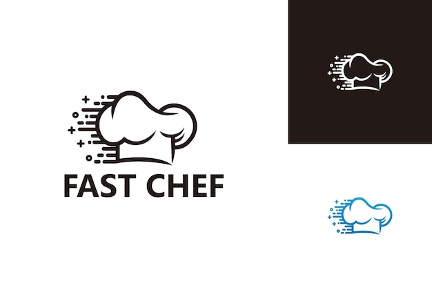 Fast Chef Logo Szablon Wektor Projektu, Godło, Koncepcja Projektowa, Kreatywny Symbol, Ikona