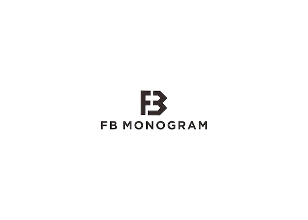 Fb Monogram Logo Projekt Wektor Ilustracja